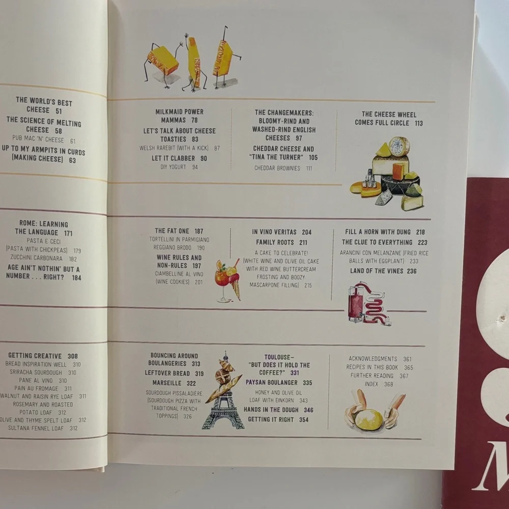 Katie Quinn Cheese Wine and Bread & 99 Must‎ Eats Paris Book Set Tan Red OS